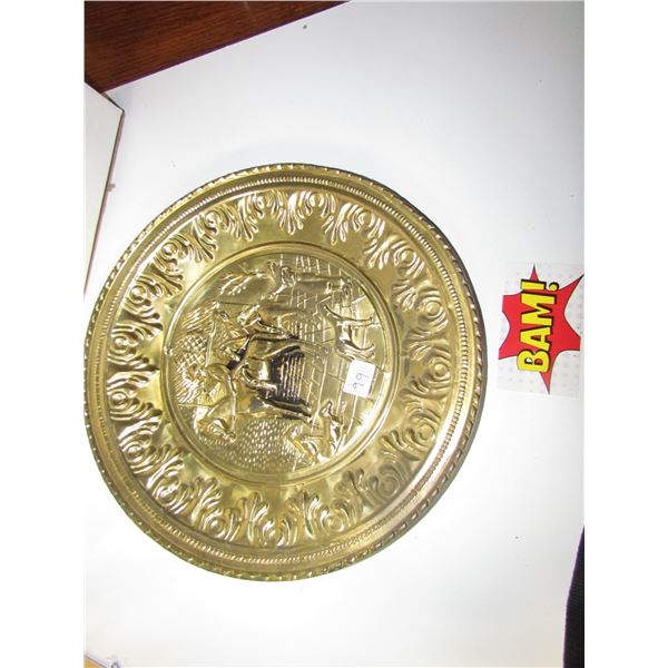 Round Brass Plate - Horse Stables