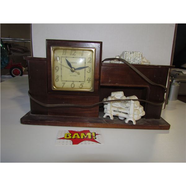 Clock with Fireplace Display