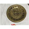 Image 1 : Round Brass Plate - Hunting