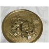 Image 1 : Round Brass Plate - Ship and Globe