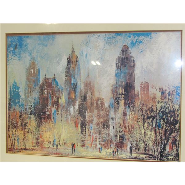 Framed New York Painting
