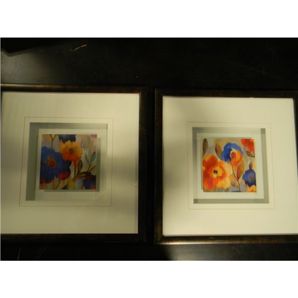 Matching Floral Art Framed