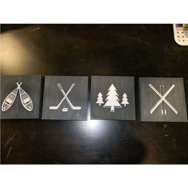 Winter Sports Wood Carved Portrait #2
