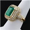 Image 2 : 9.15 ctw Emerald and 4.33 ctw Diamond 18K Yellow Gold Ring