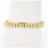 Image 2 : Vintage 18K TT Gold 1.50 ctw Pave Diamond & Polished Graduated Oval Link Bracele