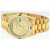 Image 8 : Rolex Mens Quickset 18K Yellow Gold Champagne Index Diamond And Ruby Bezel Presi