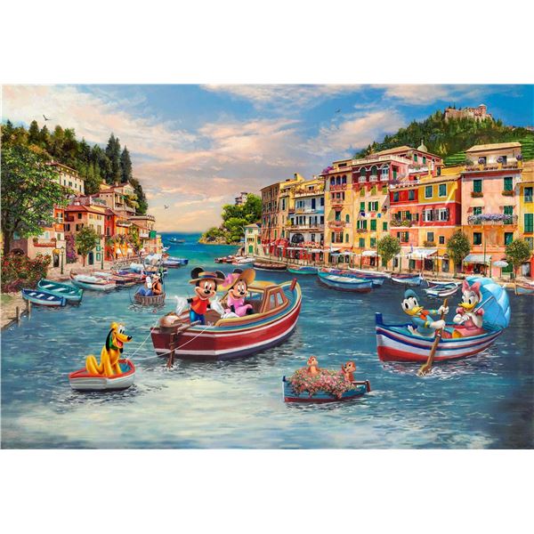 Mickey and Minnie in Italy by Kinkade Studios