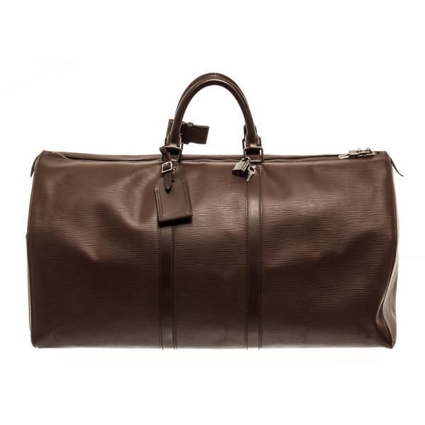 Louis Vuitton Brown Epi leather Keepall 55 Travel bag