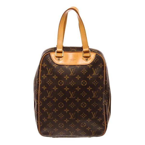 Louis Vuitton Brown Monogram Canvas Leather Excursion Travel Bag