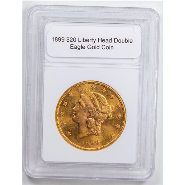 1899 $20 Liberty Head Double Eagle Gold Coin