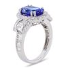Image 3 : 4.02 ctw Tanzanite and 1.59 ctw Diamond Platinum Ring