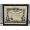 Image 1 : "Independent Order of Odd Fellows" framed glass document - dated 1929