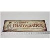 Image 1 : "Dishwasher" tin sign - 19"x5.5"