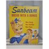 Image 1 : "Sunbeam Bread" tin advertisement sign - 12.5"x16"