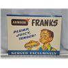 Image 1 : "Armour - Franks" tin advertisement sign - 15"x12"