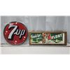 Image 1 : 7up paper cutout - framed & 7up tin sign - sealed