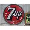 Image 3 : 7up paper cutout - framed & 7up tin sign - sealed
