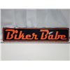 Image 1 : "Biker Babe" tin sign 24x5