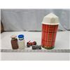 Image 1 : Vintage toys - Grain tower - filled with animals, Corgi toy truck, etc.