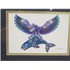 Image 2 : "Eagle & Orca" framed glass native art, by Joe Wilson
