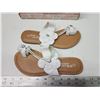 Image 3 : Girls size 6, floral sandals - great condition, small scuff on tip of one shoe