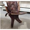 Image 6 : 2pc - African hand carved - One of kind - Unique wooden chair