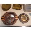 Image 5 : antique ashtrays brass and misc. wall hooks