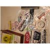 Image 4 : climax safety pin box with large lot of radio stickers