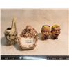 Image 1 : keep smoking skeleton, tobacco pipe, blonde twins salt and pepper shaker
