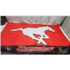 Image 3 : 2 CFL flags - Rough Riders/Pilsner & Calgary Stampeder's - like new