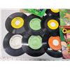 Image 2 : Pink & Orange containers - filled with kid's small 33rpm vinyl records