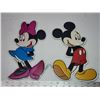 Image 1 : Mickey and Minnie mouse tin signs - shaped