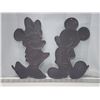 Image 3 : Mickey and Minnie mouse tin signs - shaped