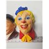 Image 4 : 3 Decorative figure heads - 2 clowns and gentleman - Legend products, J. Wright