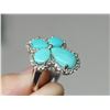 Image 11 : 2 Turquoise colored, .925 silver rings - in ring boxes