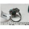 Image 9 : 2 Turquoise colored, .925 silver rings - in ring boxes