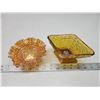 Image 1 : 2 Marigold carnival glass dishes