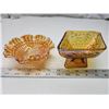 Image 4 : 2 Marigold carnival glass dishes