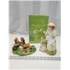 Image 1 : 2 Collectible figurines - Avon figurine & "Lazy Life" nature craft figurine