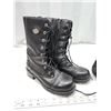 Image 2 : 2 Pairs of ladies dress boots - Harley Davidson boots size 6.5 & other is size 7