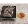 Image 1 : Avon authentic pocket watch and WWE 2008 hall of fame ring