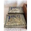 Image 3 : two antique tins and jewelry box