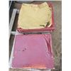 Image 3 : pair of vintage real red leather chair cushions