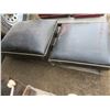 Image 2 : pair of vintage real black leather chair cushions