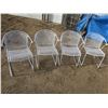 Image 1 : 4 white lawn chairs
