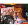 Image 3 : tote of assorted toys, masks, costumes, etc.