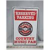 Image 1 : "Reserved Parking" tin sign - 12"x8"