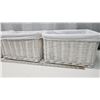 Image 5 : 3 white wicker baskets