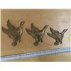 Image 1 : Set of 3 vintage brass flying ducks