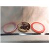 vintage Pyrex plates and ted xaras painted plate